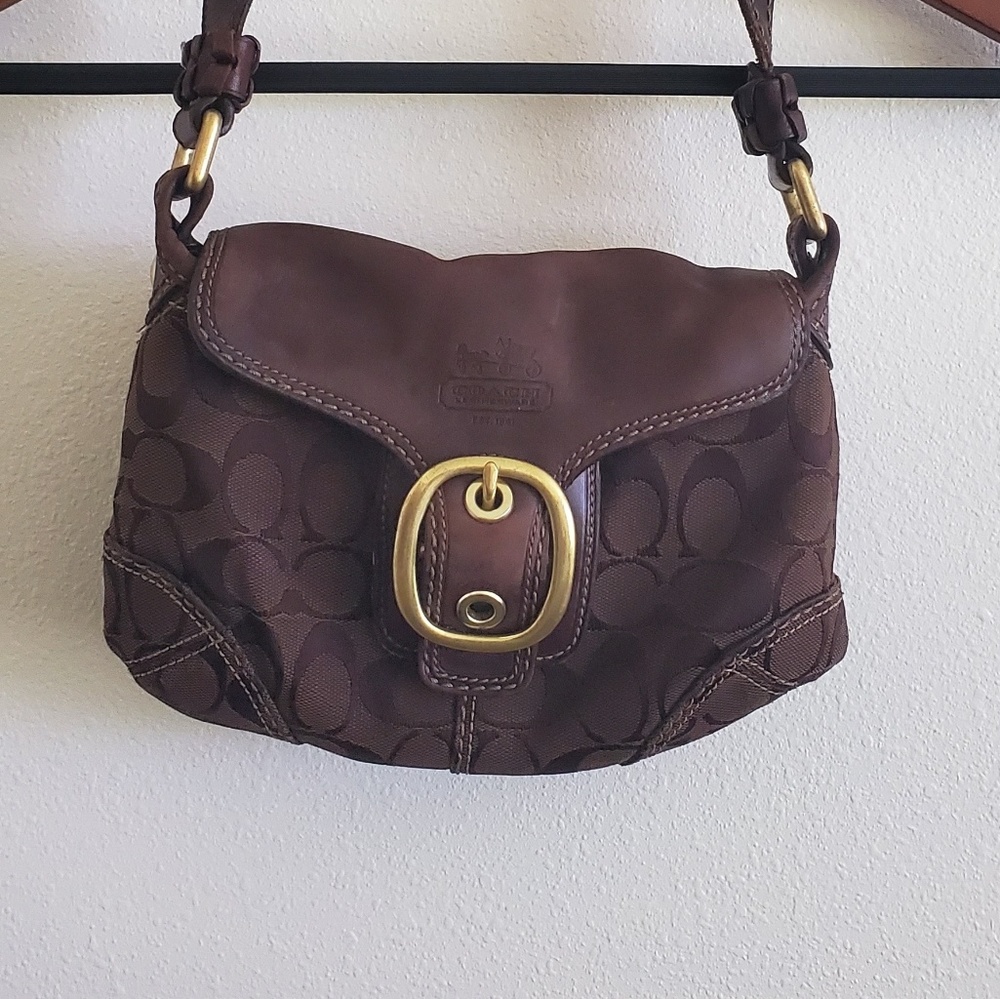 Coach Brown Jacquard Logo Bag F0773-11441